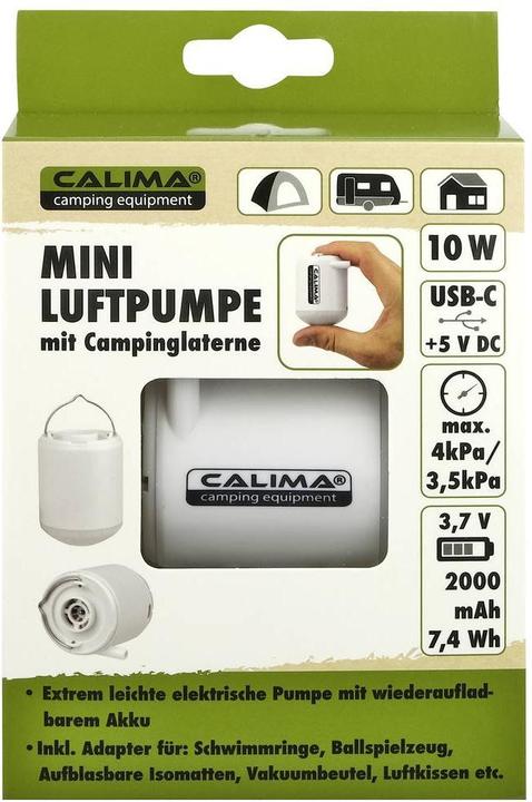 Immagine prodotto Calima ATTREZZATURE DA CAMPEGGIO Mini pompa d'aria, 46076 (0.04 bar)