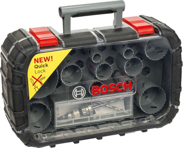 Immagine prodotto Bosch Professional Zubehör Set di seghe a tazza da 17 pezzi, HSS bimetallico, universale, 20-68/74 mm (20 mm, 22 mm, 25 mm, 32 mm, 35 mm, 40 mm, 44 mm, 76 mm, 60 mm, 68 mm, 51 mm)