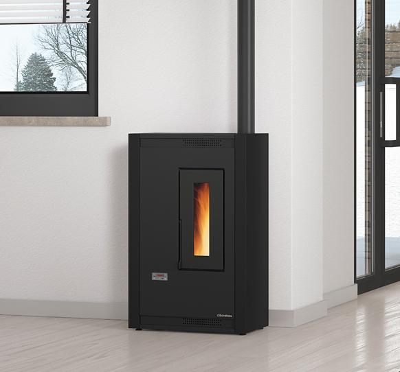 Nordica Extraflame La Nordica Luisella Kaminofen Freie Aufstellung Pellets Schwarz