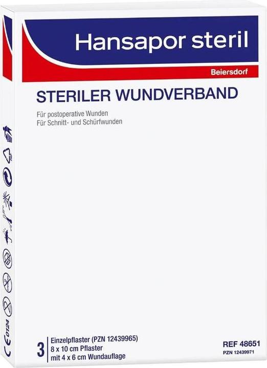 Energie-Label Beiersdorf HANSAPOR STERIL 8X10CM (25 x)