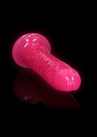 Produktbild RealRock Slim Realistic Dildo with Suction Cup - Glow in the Dark - 9" / 22,5 cm