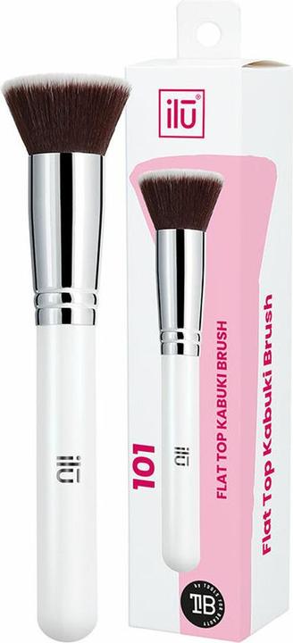 Actual product image Tools for Beauty T4B 100 series ILU Kabuki flat brush make-up white make-up brush face (101) (Powder)