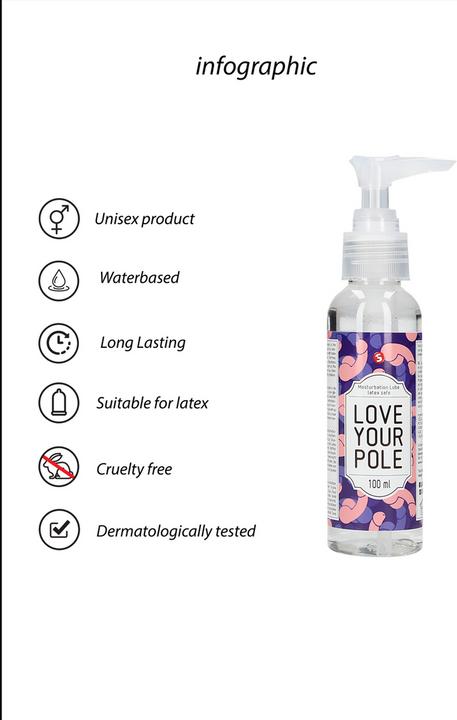 Actual product image Shots Masturbation Lube - Love Your Pole - 100 ml (100 ml)
