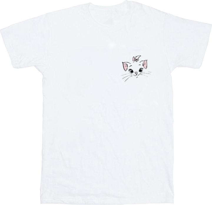 Actual product image Disney Womens/Ladies Classics Marie Face Pocket Cotton Boyfriend T-Shirt (S)