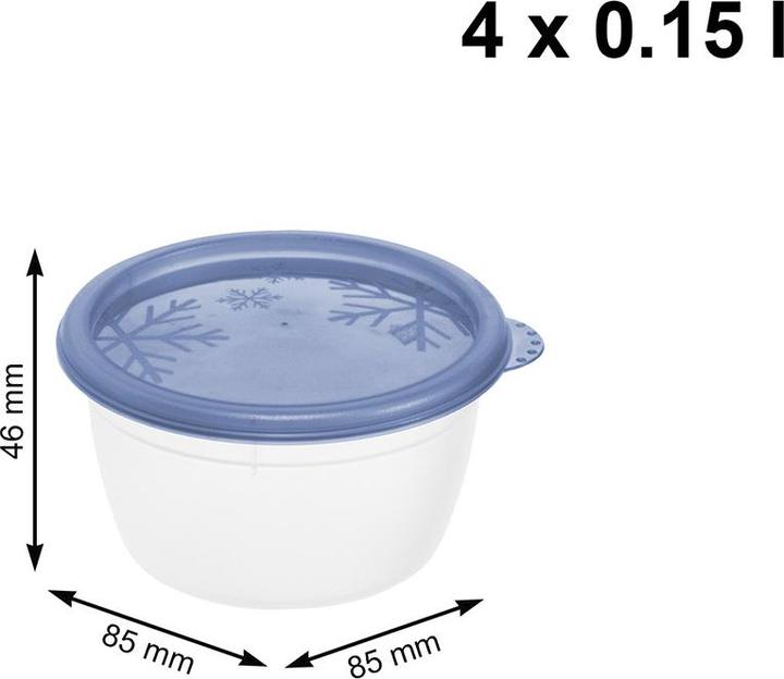 Produktbild Rotho 4er Set Kühlschrankdosen 0,15 l RONDO (0.15 l)