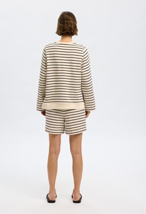 Produktbild Selected Femme Gestreiftes Baumwoll Sweatshirt (S)