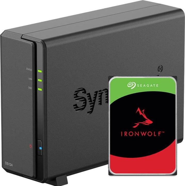 Actual product image Synology DS124 (1 x 4 TB, Seagate Ironwolf)