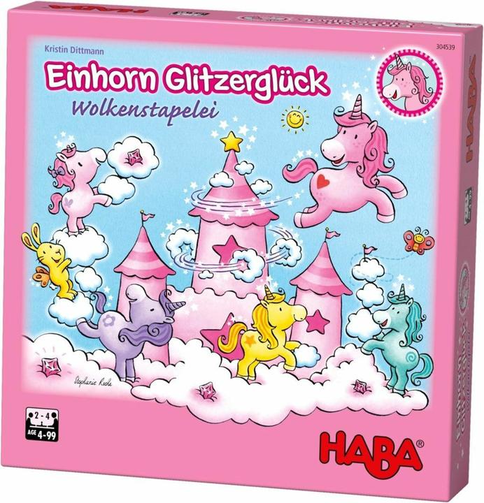 Actual product image Haba Unicorn Glitter Glow (German, Spanish, French, Dutch, Italian)
