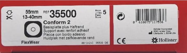 Immagine prodotto Hollister Incorporated Piastra di base 35500 (5 Pezzo/i, 776.25 ml, 100 g)