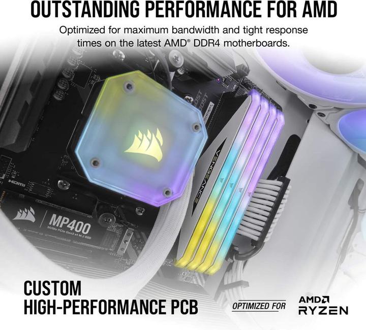 Image du produit Corsair Vengeance RGB RT (2 x 16GB, 3600 MHz, RAM DDR4, DIMM)