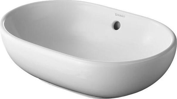 Image du produit Duravit Vasque à poser FOSTER avec robinetterie sans plage de robinetterie 495x350mm blanc WG (350 mm, 495 mm)