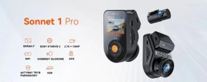 Produktbild Vantrue Wideorejestrator S1 PRO Sonnet (Eingebautes Display, WLAN, Eingebautes Mikrofon)