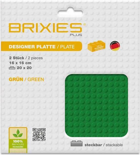 Produktbild Brixies Bauplatte 20x20 Basic Doppelpack grün