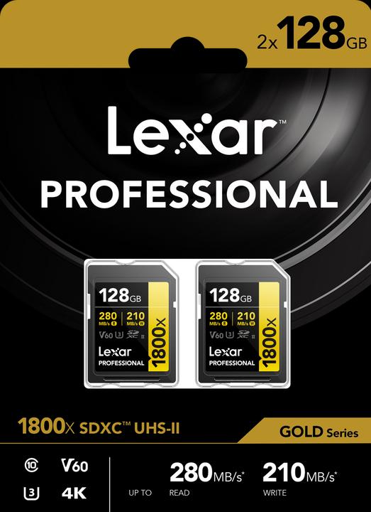 Produktbild Lexar Professional (128 GB, SDXC, U3, UHS-II)