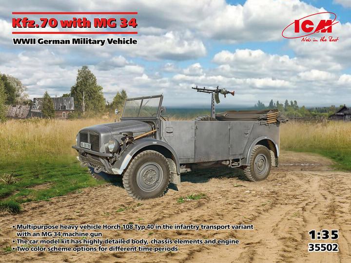 Image du produit ICM Kfz.70 with MG 34, Véhicule militaire allemand de la WWII