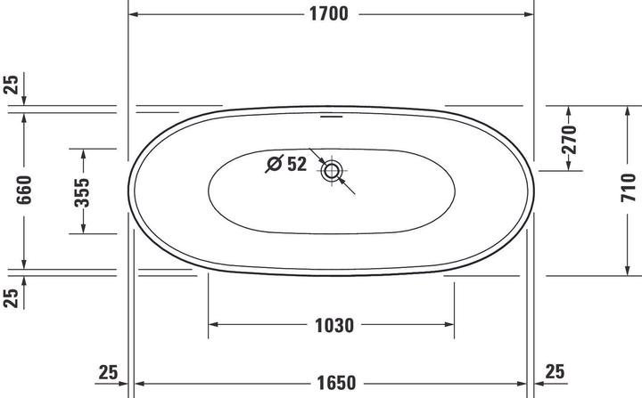 Produktbild Duravit DuraVato Badewanne (250 l, 170 cm, 71 cm)