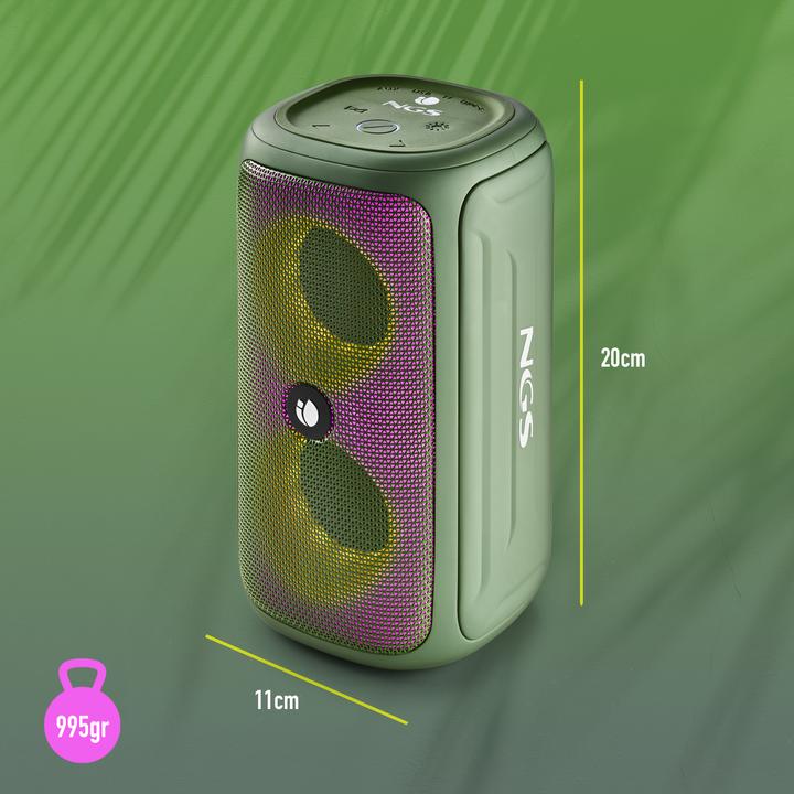 Immagine prodotto NGS Roller beast verde (7 h, Porta USB)
