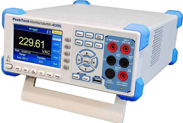 Peaktech 4095 Desktop multimeter, digital, 60000 counts, USB, LAN