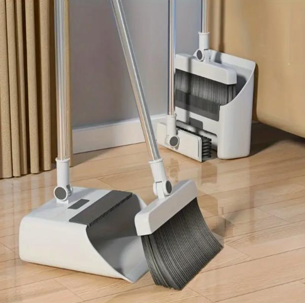 Actual product image Plutoos 3 in 1 Besen und Kehrschaufel Set mit langem Stiel, 90 Grad Windschutz Design