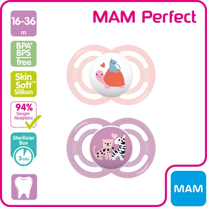 Immagine prodotto MAM Perfect Nuggi Silikon 16-36 Monate (2 x, 16 - 36 M.)