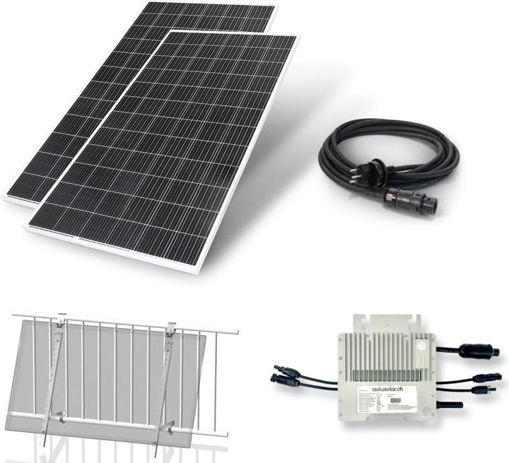 Autosolar Balcony Power Station with 800 Watt - Angle Bracket (800 W)