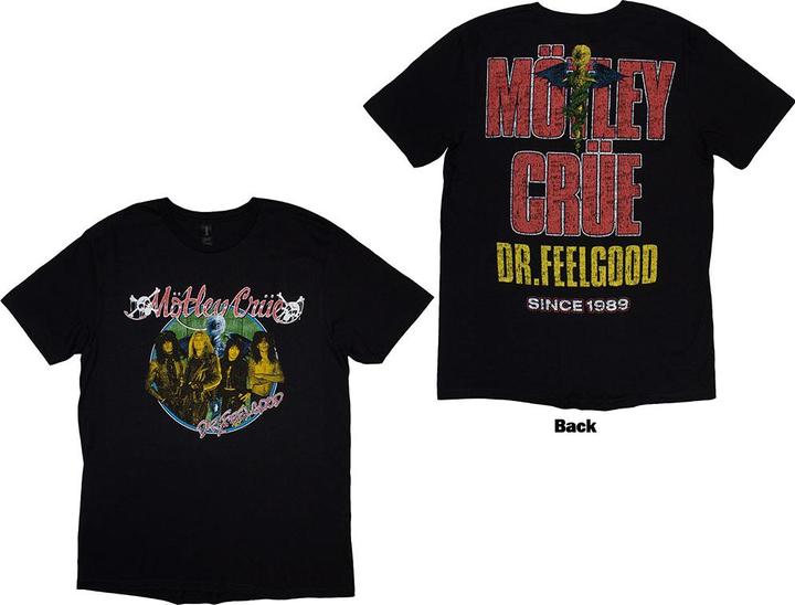 Motley Crue Dr Feelgood Circle Photo Back Print