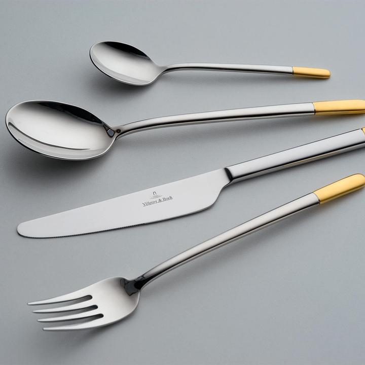 Actual product image Villeroy & Boch Cutlery set 24 pcs Ella partly gold plated (24 Piece, Cutlery set)