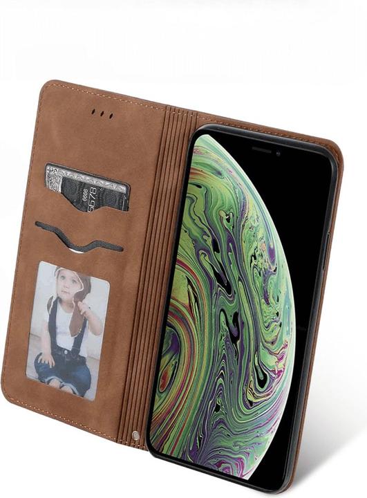 Productafbeelding Cover-Discount iPhone 11 Pro Max - Business Flip Case bruin (Apple iPhone 11 Pro Max)