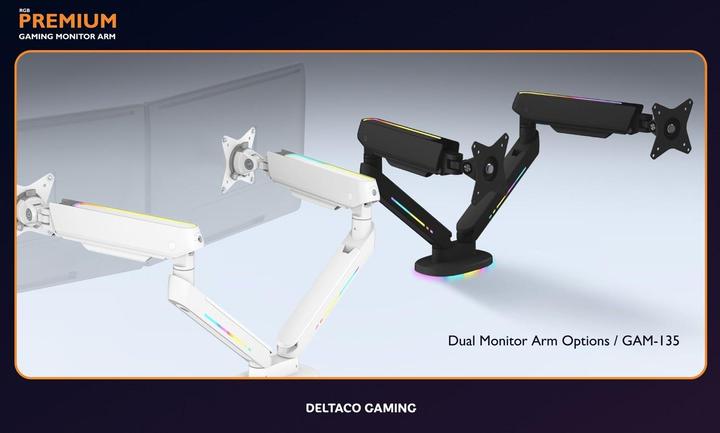 Produktbild Deltaco Gaming RGB - Single Arm Monitorhalterungen (Tisch, 32")