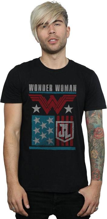 Immagine prodotto Justice League Movie Wonder Woman Flag Maglietta Uomo (XL)