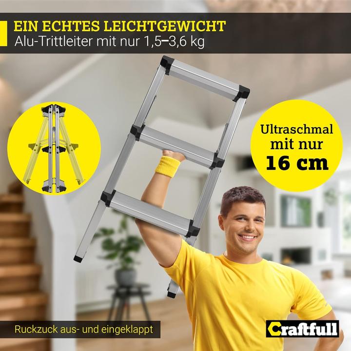 Produktbild Craftfull Trittleiter CF-131A (Trittleiter, Klapptritt, 24.50 cm)