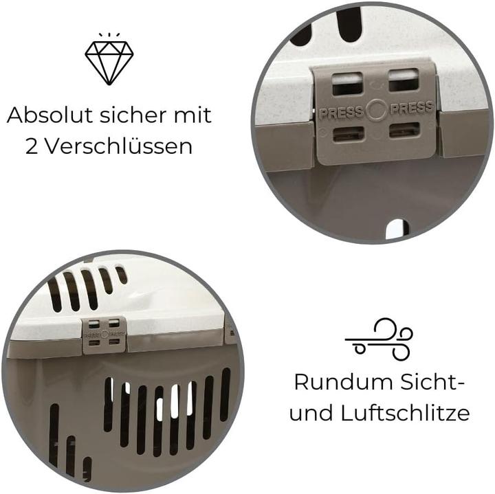 Produktbild GarPet Transportbox (Hund, Kleintier, Katze, Komplett zu öffnen, Atmungsaktiv, Sicherheitsverschluss, Waschbar)