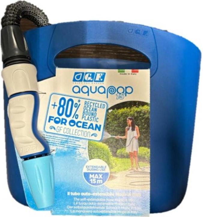 Produktbild G.F. Garden Aquapop 15 Textilschlauch Ocean Line + Armatur + Tasche, 5/15 m (15 m)