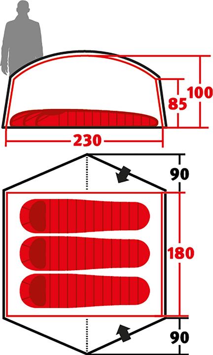 Image du produit Wechsel Exogène 3 (Tente igloo, 2.50 kg, 3 personnes)