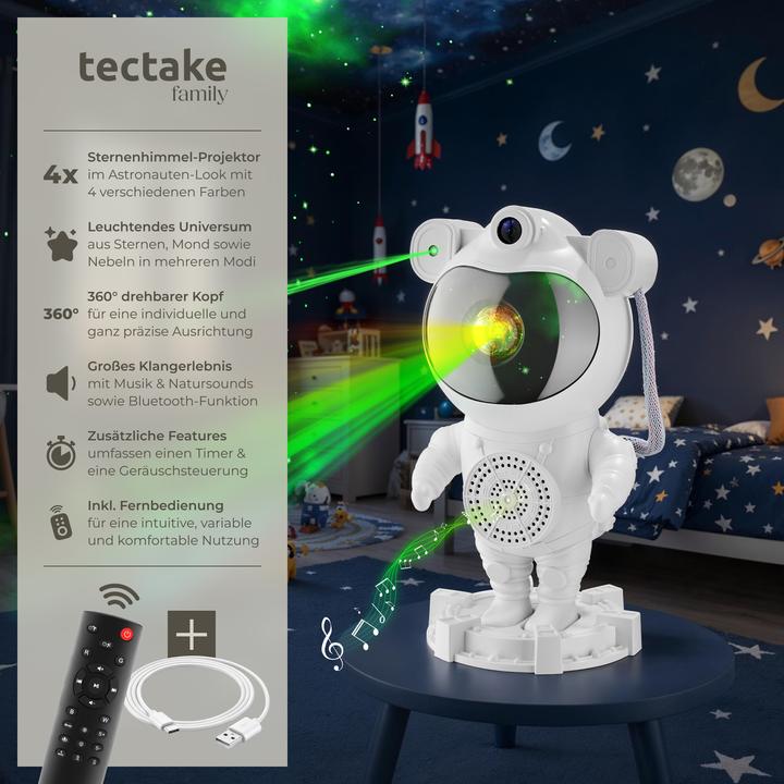 Produktbild tectake Sternenhimmel-Projektor Astronaut, inkl. Bluetooth