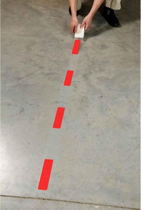 Actual product image Brady ToughStripe Pre-spaced shapes