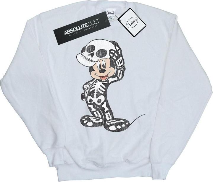 Actual product image Disney Womens/Ladies Mickey Mouse Skeleton Sweatshirt (S)