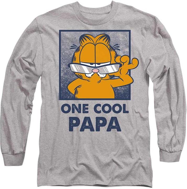 Actual product image Garfield Unisex Adult One Cool Papa Fathers Day T-Shirt (XL)