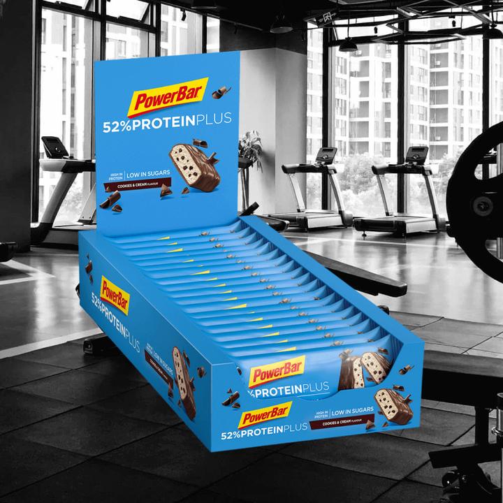Produktbild Powerbar ProteinPlus 52% Bar (Cookies & Cream, 20 Stk., 1100 g)