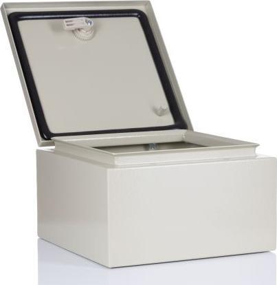 Actual product image Rs Pro Steel wall-mounted enclosure RAL 7032 IP66, HxWxD 250 mm x 250 mm x 150mm (Housing)