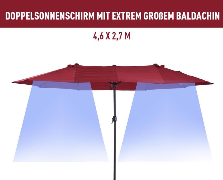 Immagine prodotto Outsunny Ombrellone con manovella (2.70 m)