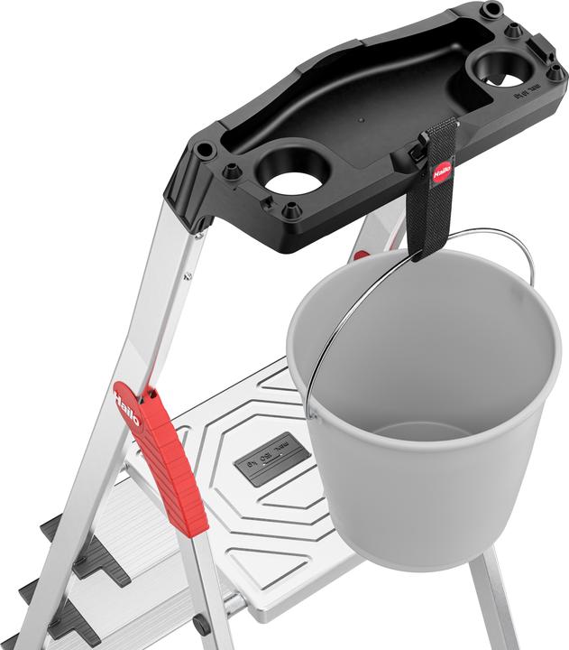 Actual product image Hailo L80 ComfortLine, aluminium safety stepladder, 6 steps (Stepladder, 116 cm)