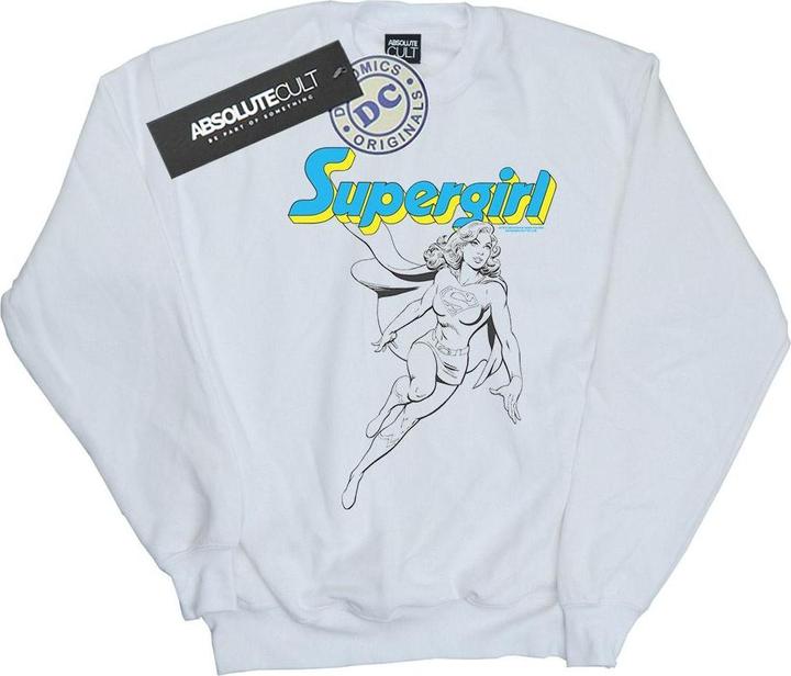 Actual product image Mens Supergirl Mono Action Pose Sweatshirt (M)