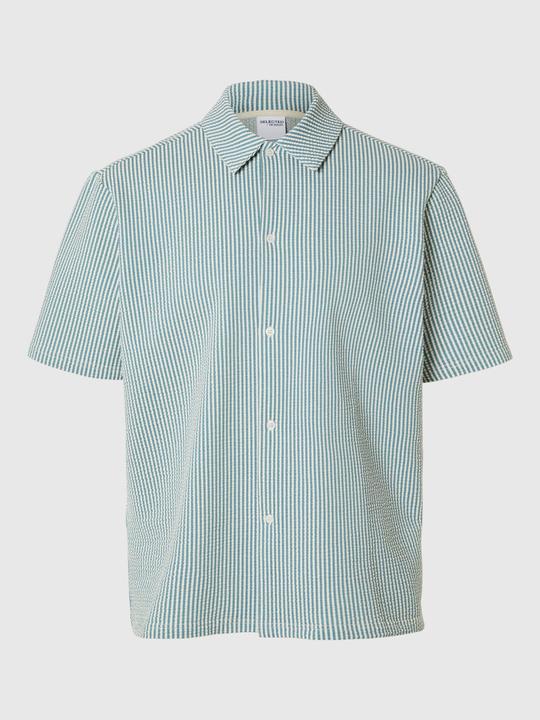 Image du produit Selected Homme Chemise à manches courtes en seersucker (L)