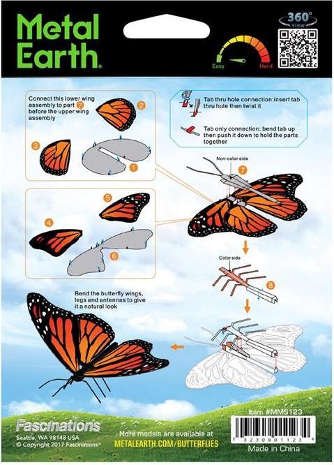 Produktbild Metal Earth Butterfly Monarch – Metall Bausatz