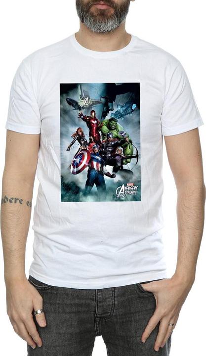 Actual product image Mens Avengers Assemble Team Montage T-Shirt (XXL)