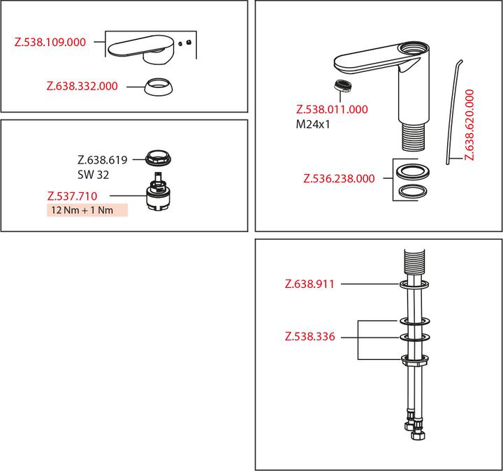Actual product image KWC ELLA lever mixer, fixed spout