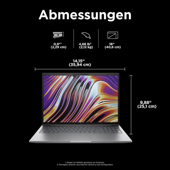 Produktbild HP ZBook Power G11 (16", Intel Core Ultra 7 155U, 32 GB, 1000 GB, DE)