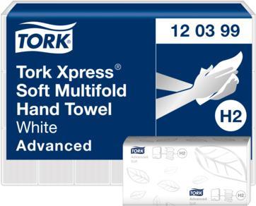Produktbild Tork Papierhandtücher 120399 Xpress® H2 Advanced Interfold-Falzung 2-lagig 2.856 Tücher