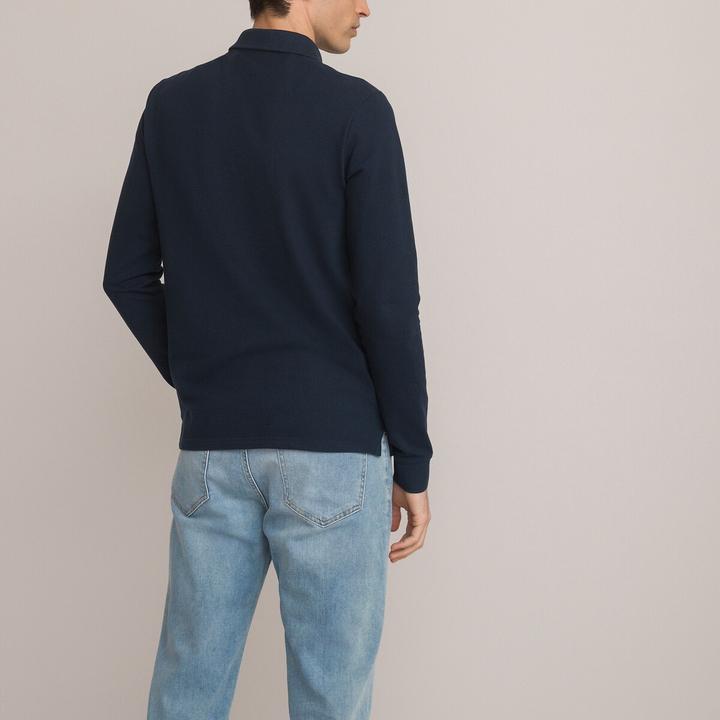 Actual product image La Redoute Collections Long sleeve polo shirt (M)
